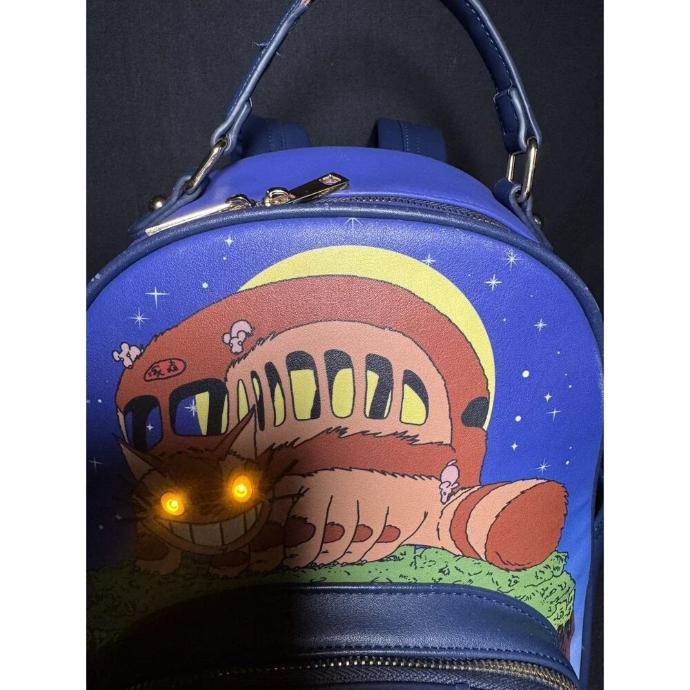 Studio Ghibli Light up My Neighbor Totoro Cat Bus Mini Backpack Anime